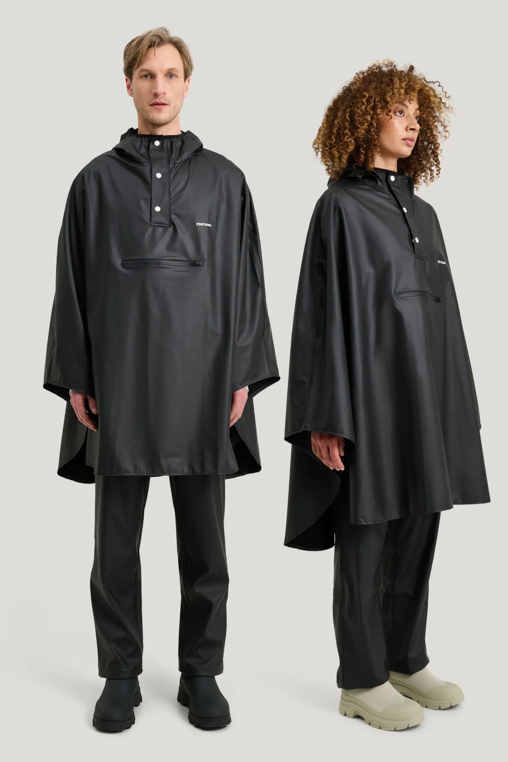 Pu Light Rainponcho — Regnjacka Dam/Herr