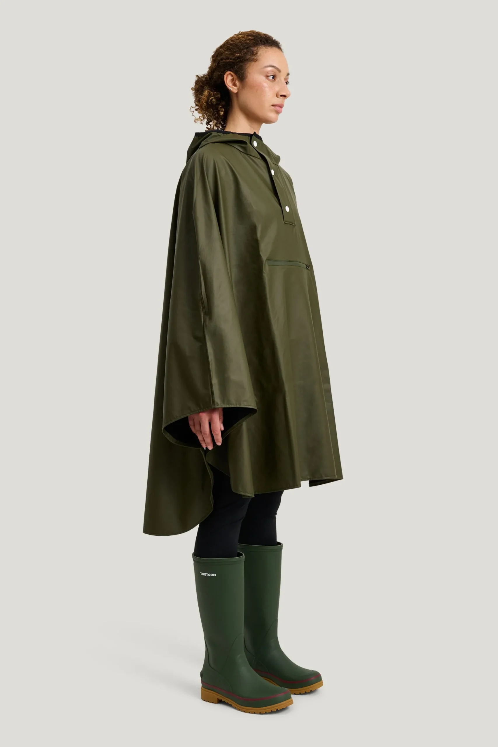 Pu Light Rainponcho — Regnjacka Dam/Herr
